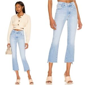 MOTHER- The Insider Crop Step Fray Jeans in Limited Edition Size 27 Light Wash